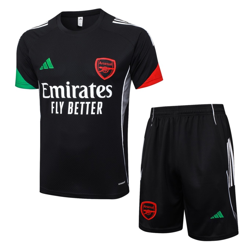 2026 Arsenal Black Training Set Shirt and Shorts