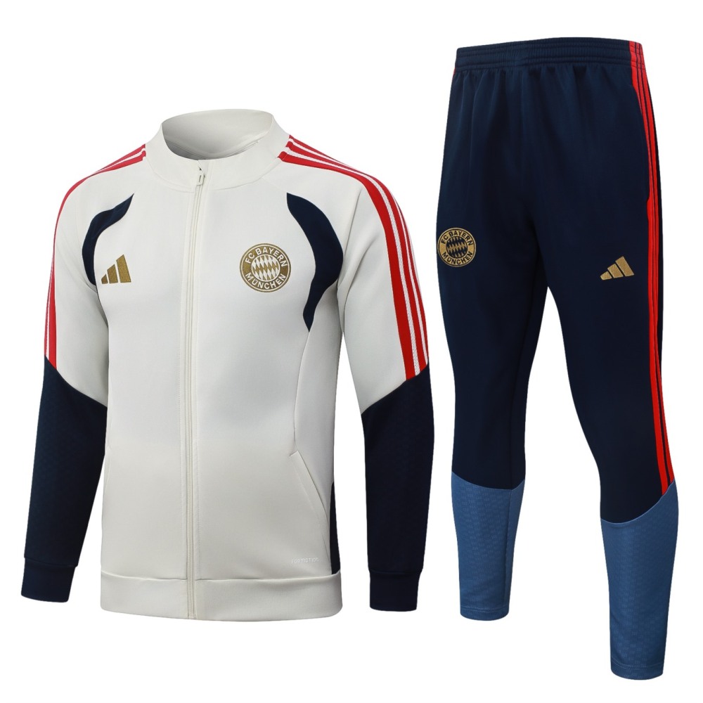 2026 Bayern Munich Beige Jacket Training Suit Set