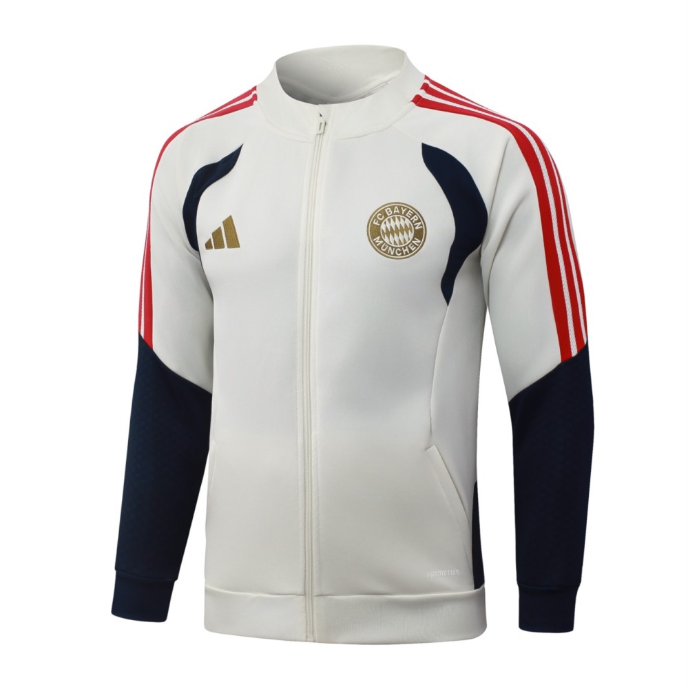 2026 Bayern Munich Beige Jacket Training Suit Set