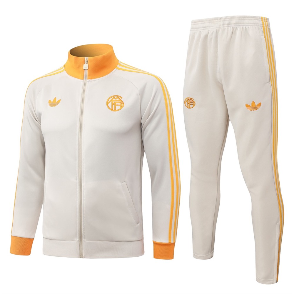 2026 Bayern Munich Beige Jacket Training Suit Set