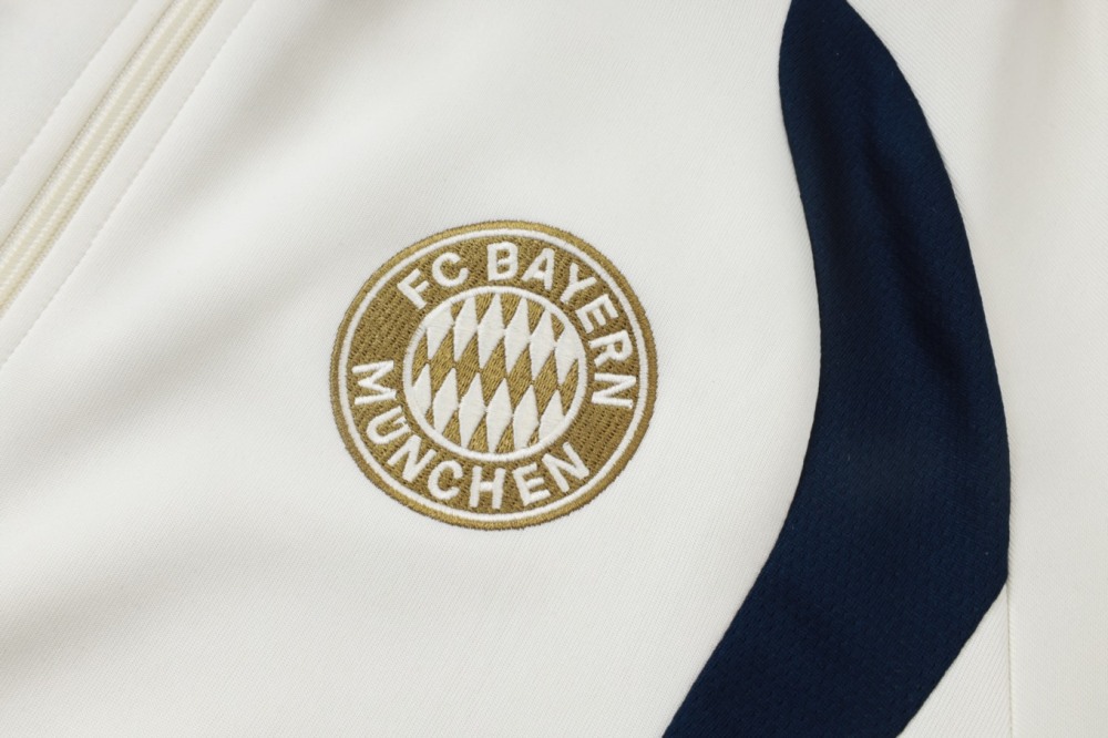 2026 Bayern Munich Beige Jacket Training Suit Set
