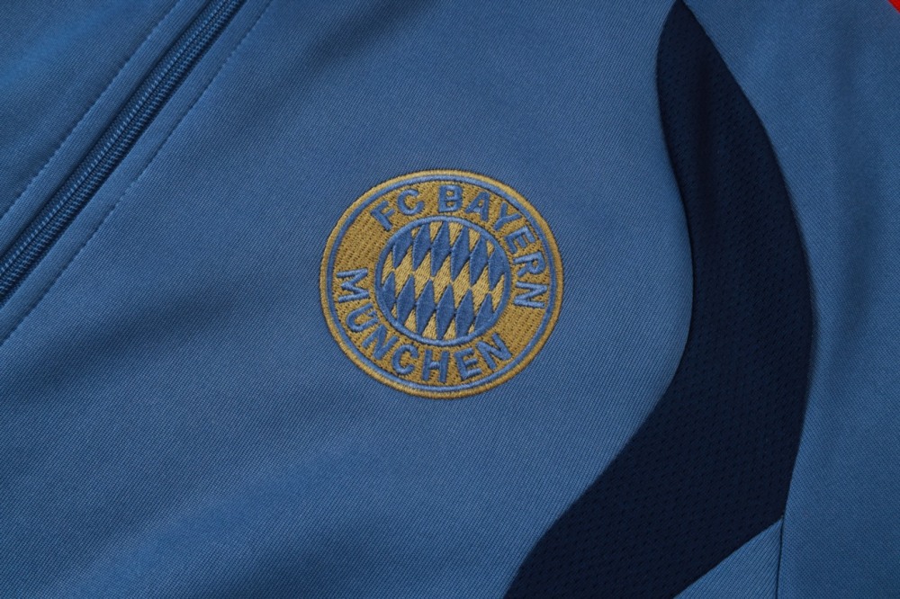 2026 Bayern Munich Medium Blue Jacket Training Suit Set