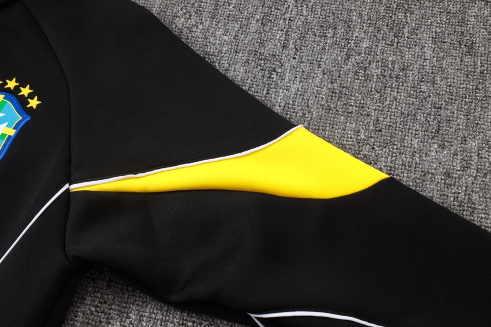 2026 Brazil Black Jacket Training Suit Set