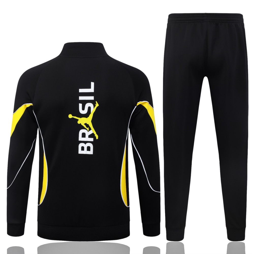 2026 Brazil Black Jacket Training Suit Set