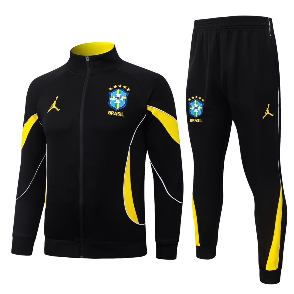 2026 Brazil Black Jacket Training Suit Set