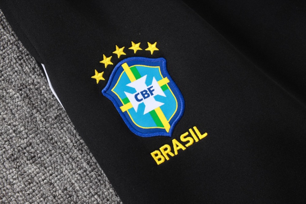 2026 Brazil Black Jacket Training Suit Set