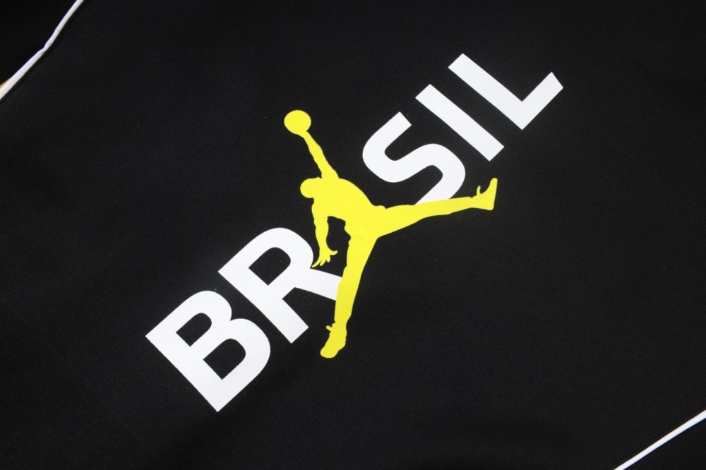 2026 Brazil Black Jacket Training Suit Set