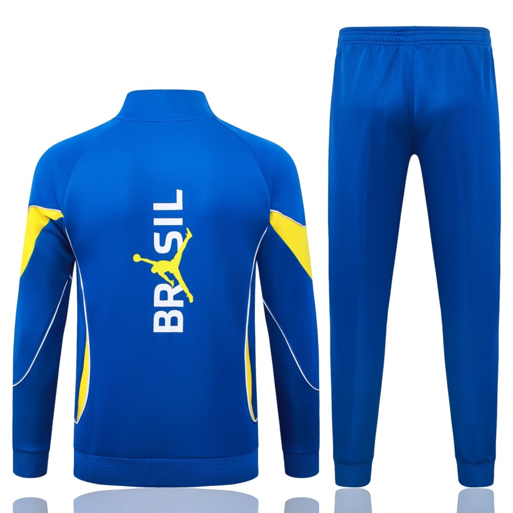 2026 Brazil Colorful Blue Jacket Training Suit Set