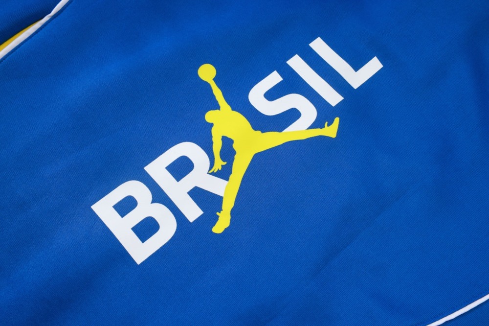 2026 Brazil Colorful Blue Jacket Training Suit Set