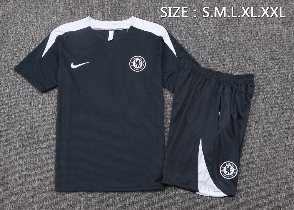 2026 Chelsea Dark gray Training Set Shirt and Shorts