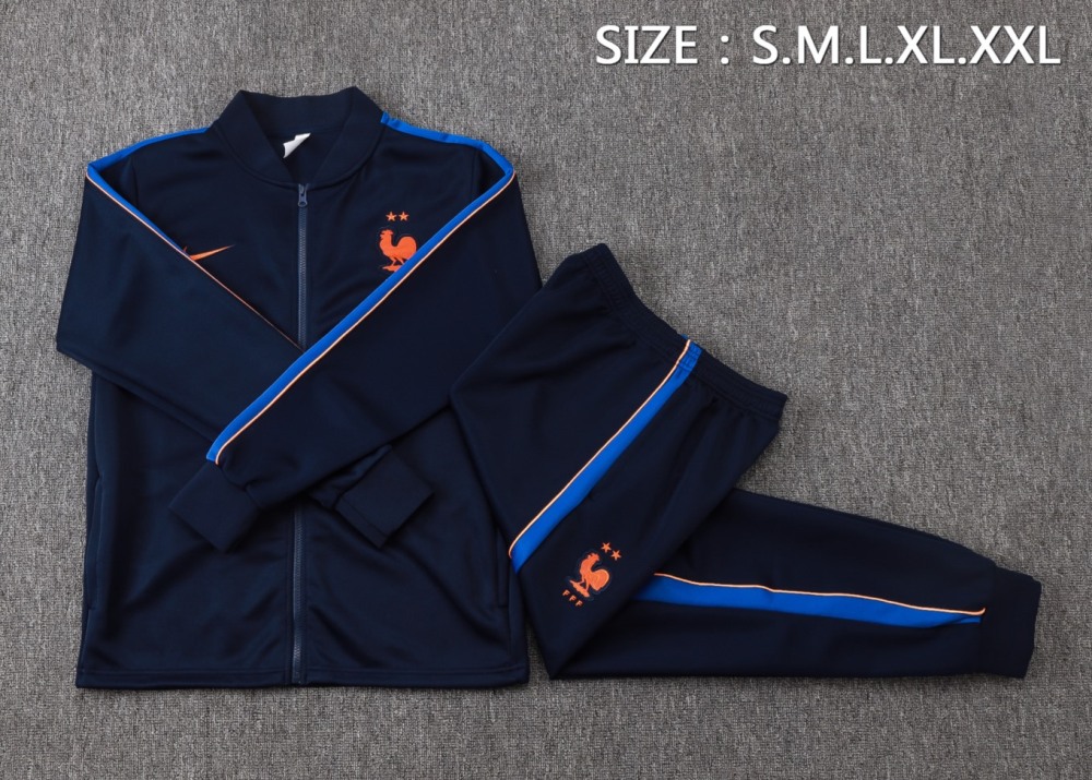 2026 France Royal blue Jacket Training Suit Set