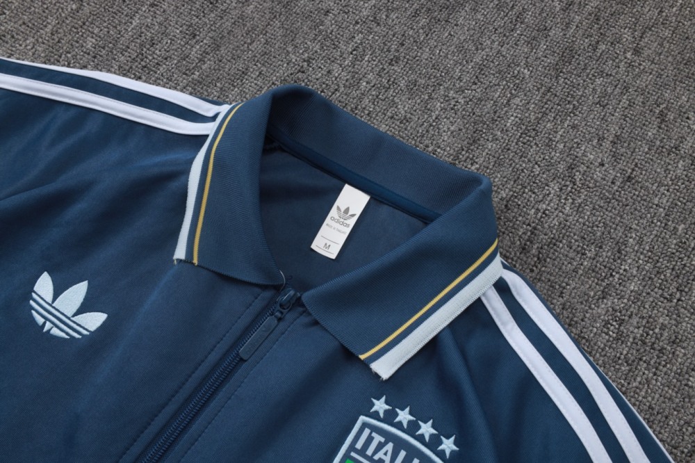 2026 Italy Dark blue Jacket Training Suit Set