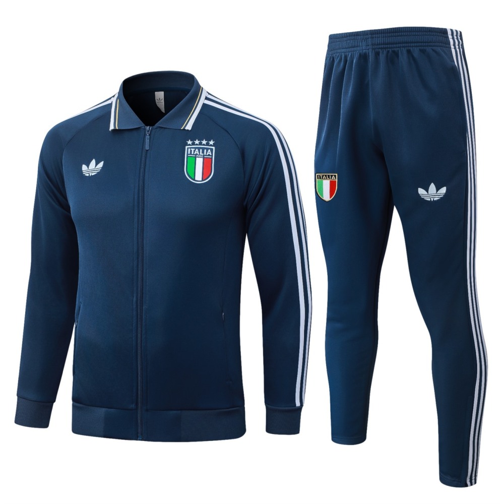 2026 Italy Dark blue Jacket Training Suit Set
