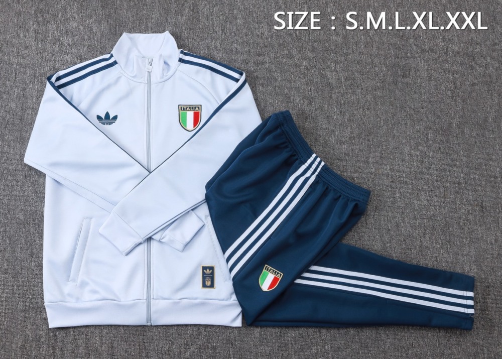 2026 Italy Light blue Jacket Training Suit Set