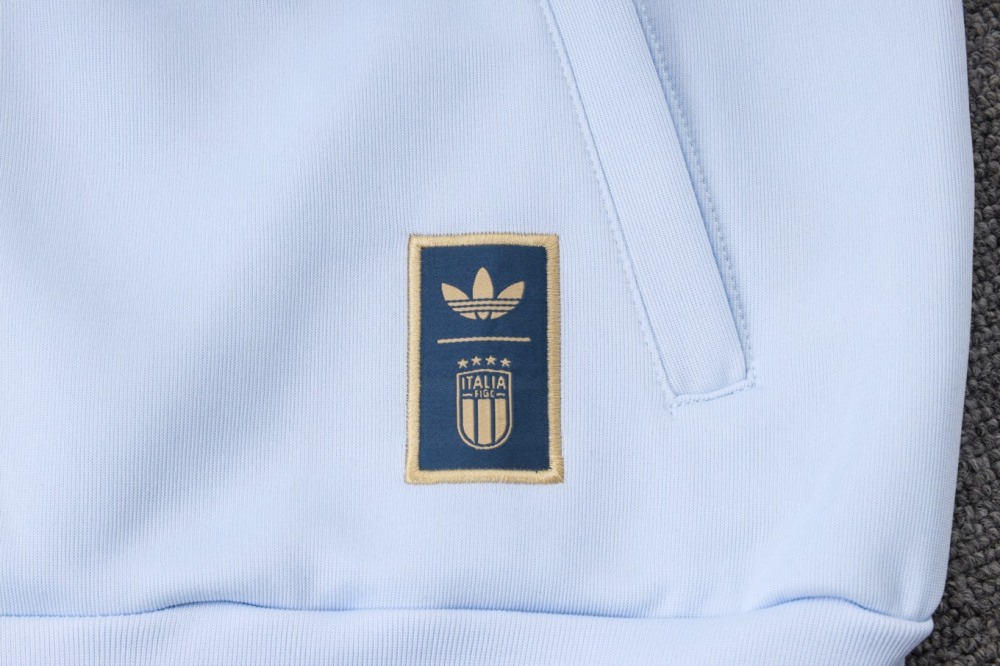 2026 Italy Light blue Jacket Training Suit Set