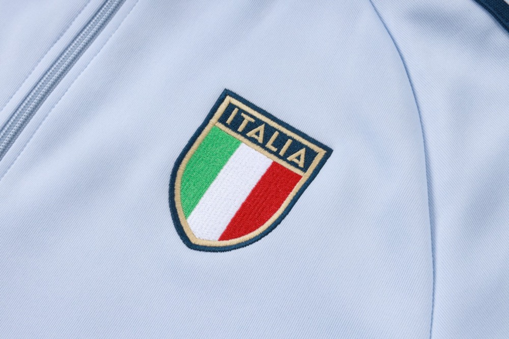 2026 Italy Light blue Jacket Training Suit Set