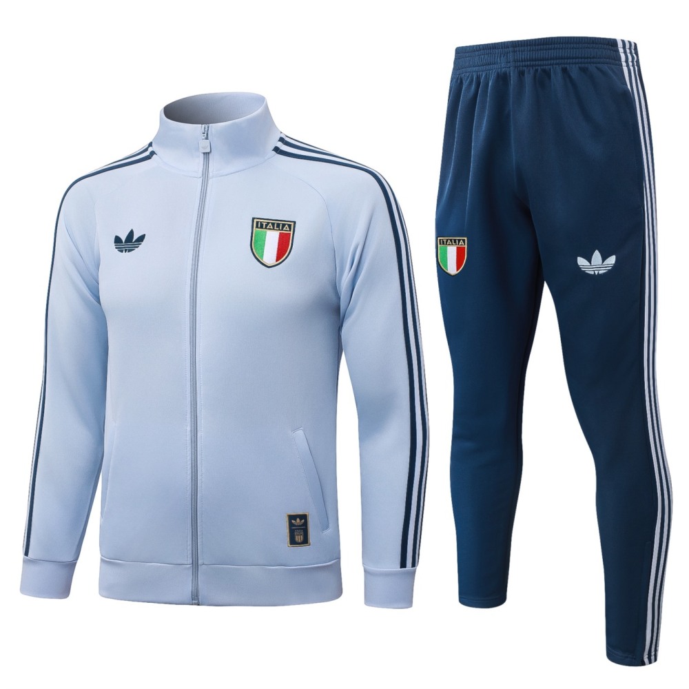2026 Italy Light blue Jacket Training Suit Set