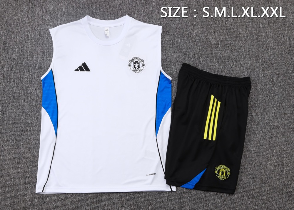 2026 Manchester United White Training Set Shirt and Shorts