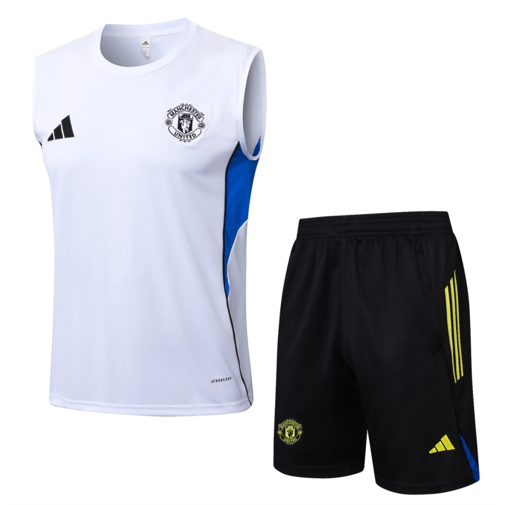 2026 Manchester United White Training Set Shirt and Shorts