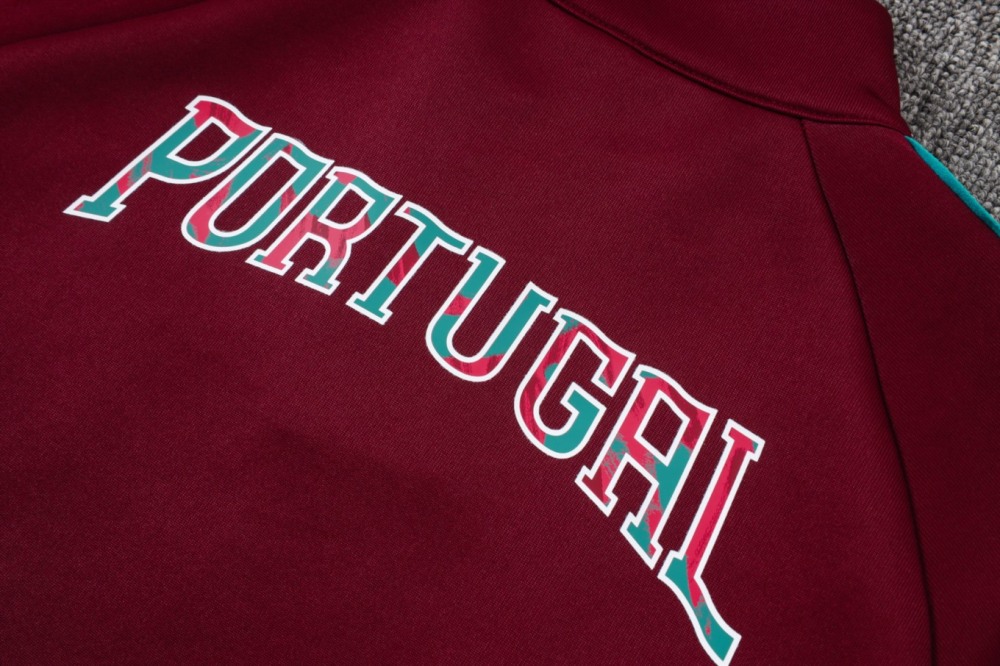 2026 Portugal Maroon Jacket Training Suit Set