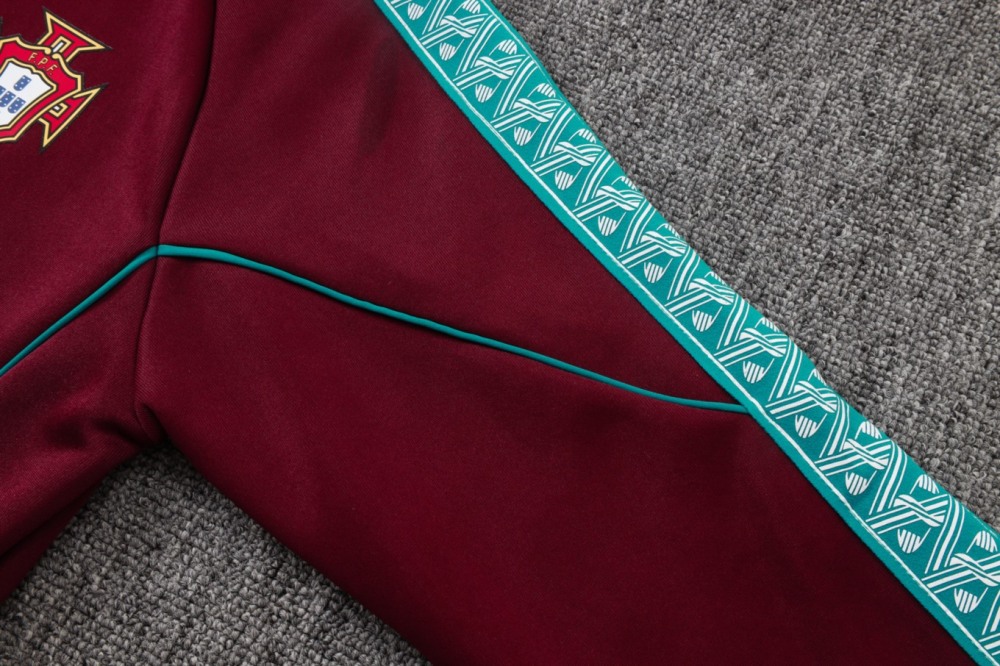 2026 Portugal Maroon Jacket Training Suit Set