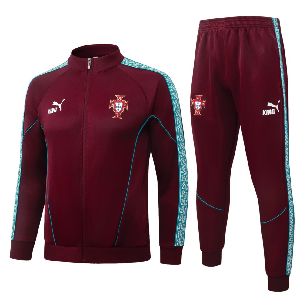 2026 Portugal Maroon Jacket Training Suit Set