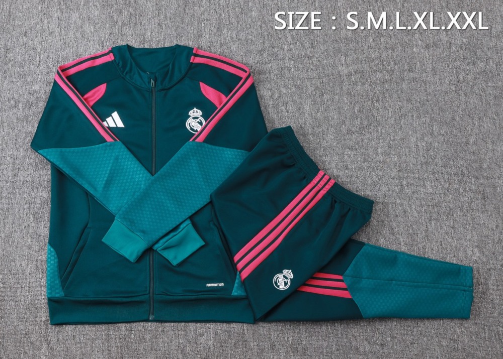 2026 Real Madrid Dark green Jacket Training Suit Set