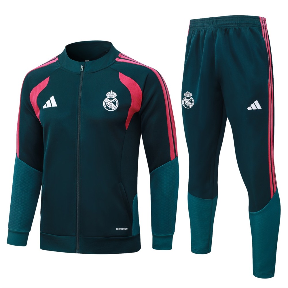 2026 Real Madrid Dark green Jacket Training Suit Set