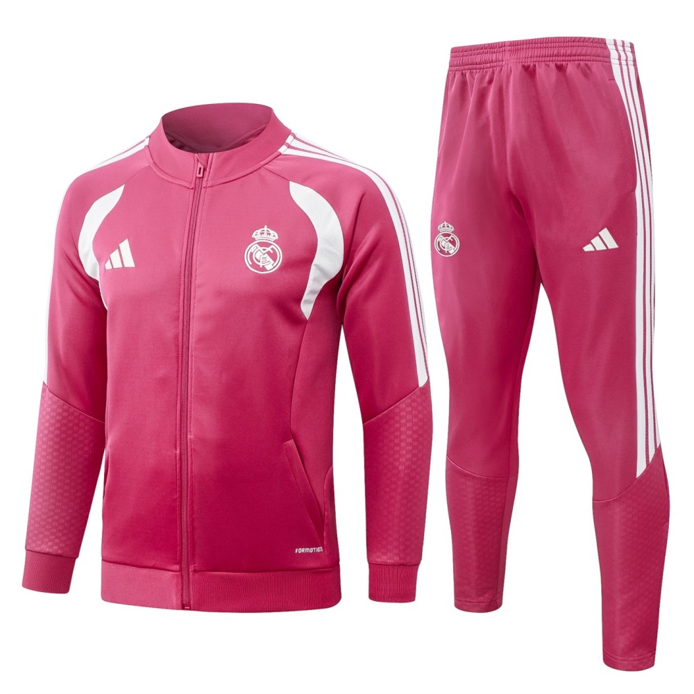 2026 Real Madrid Pink Jacket Training Suit Set