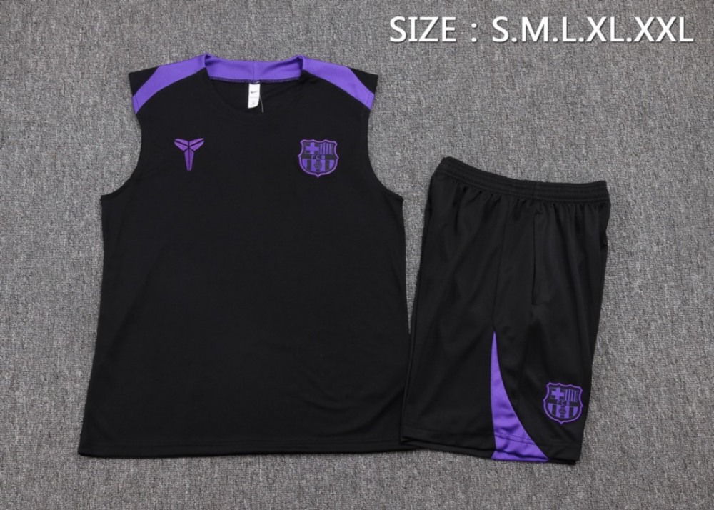 2026 Barcelona Black Training Set Shirt and Shorts