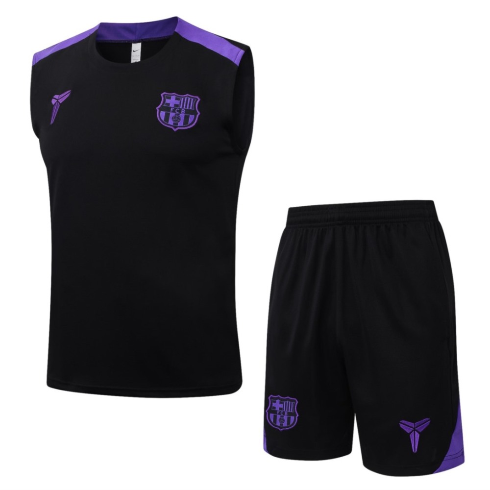 2026 Barcelona Black Training Set Shirt and Shorts