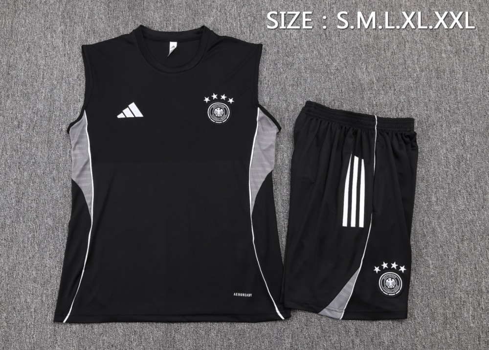 2026 Germany Black Training Set Shirt and Shorts