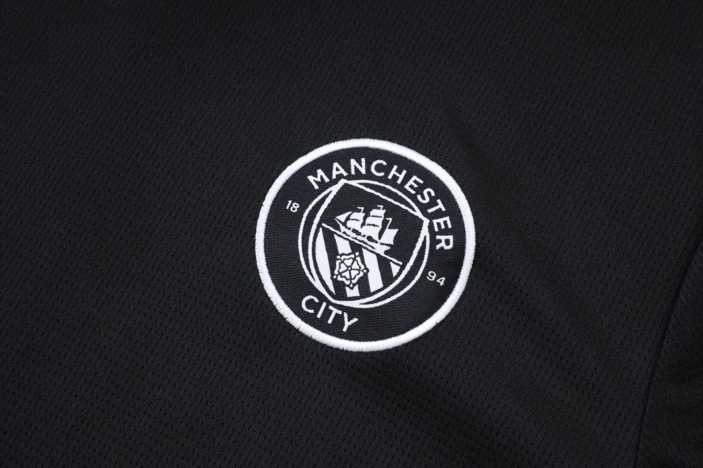 2026 Manchester City Black Training Set Shirt and Shorts