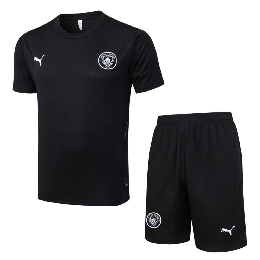 2026 Manchester City Black Training Set Shirt and Shorts
