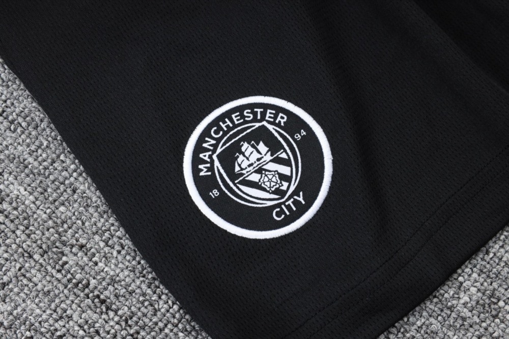 2026 Manchester City Black Training Set Shirt and Shorts