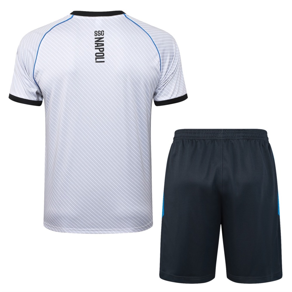 2026 Naples Light gray Training Set Shirt and Shorts