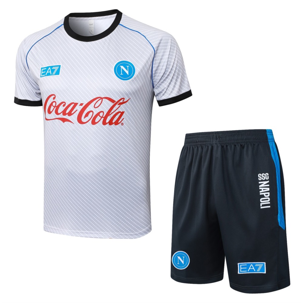 2026 Naples Light gray Training Set Shirt and Shorts
