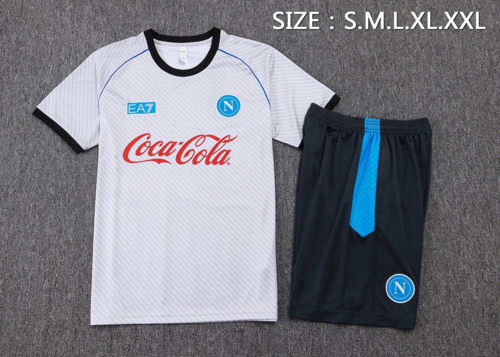 2026 Naples Light gray Training Set Shirt and Shorts