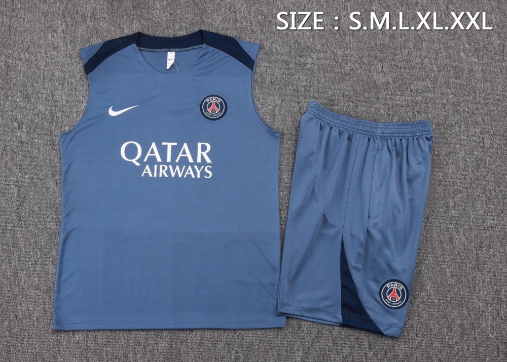 2026 PSG Light gray Training Set Shirt and Shorts