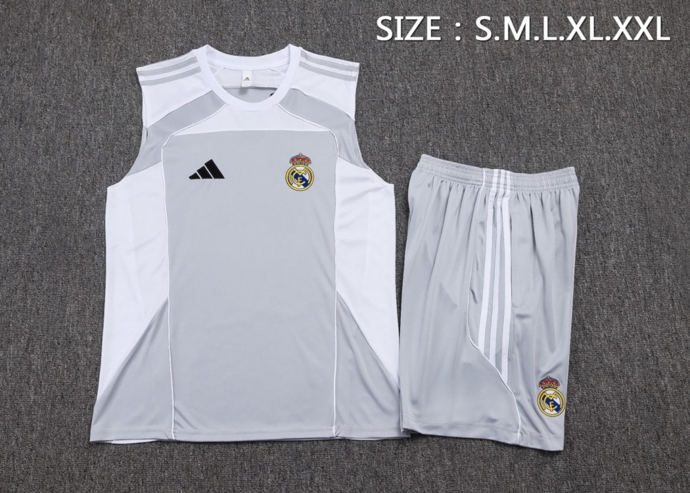 2026 Real Madrid Pale Training Set Shirt and Shorts
