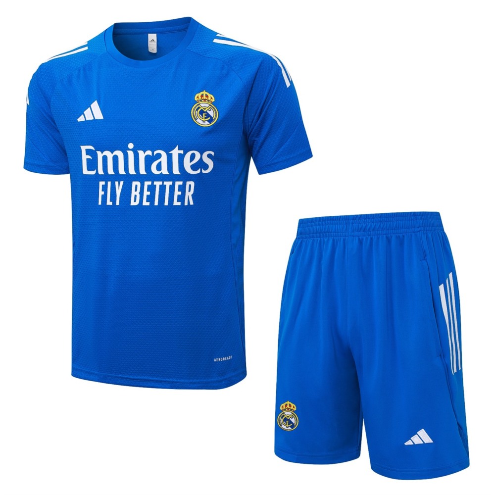 2026 Real Madrid Sky blue Training Set Shirt and Shorts