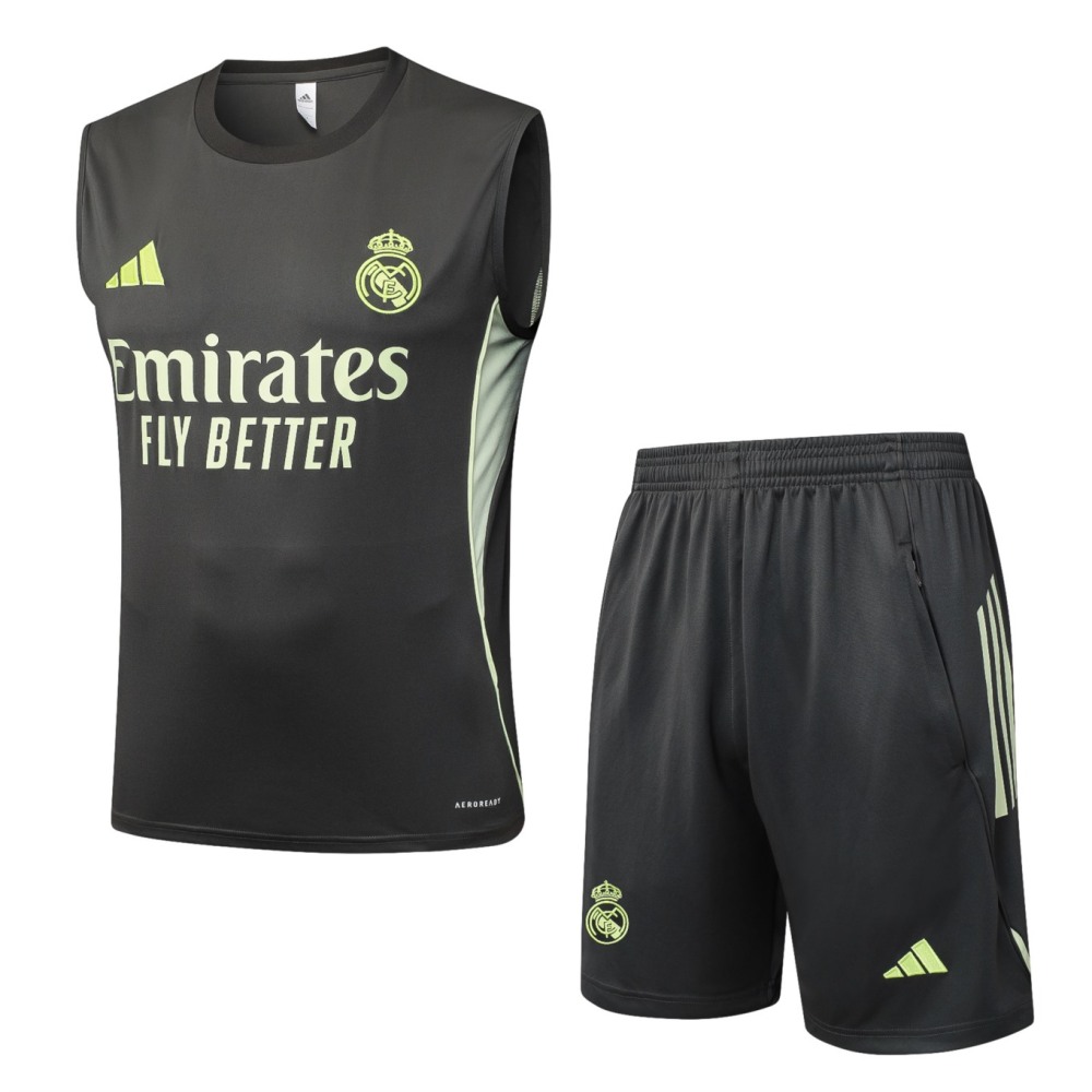 2026 Real Madrid Slate green Training Set Shirt and Shorts