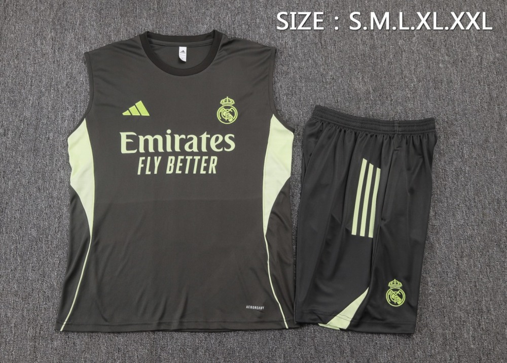 2026 Real Madrid Slate green Training Set Shirt and Shorts
