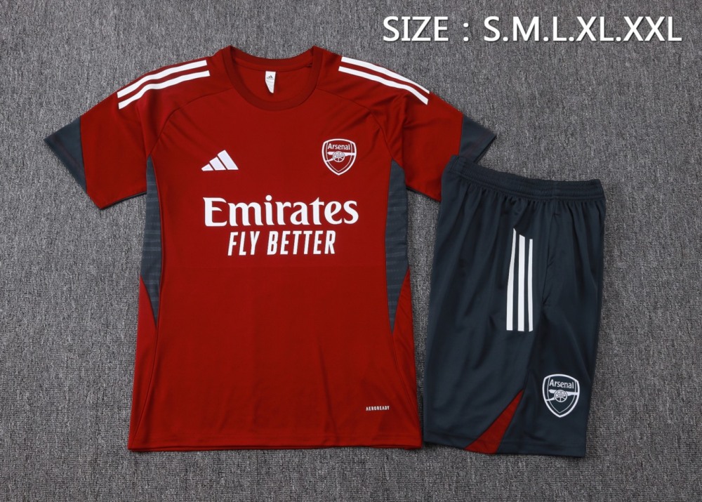 2026 Arsenal Maroon Training Set Shirt and Shorts