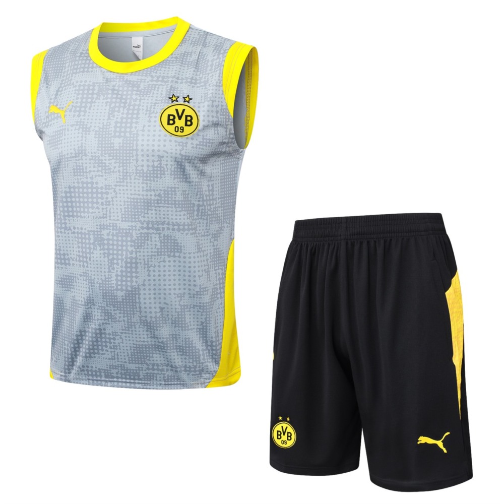 2026 Dortmund Light gray Training Set Shirt and Shorts