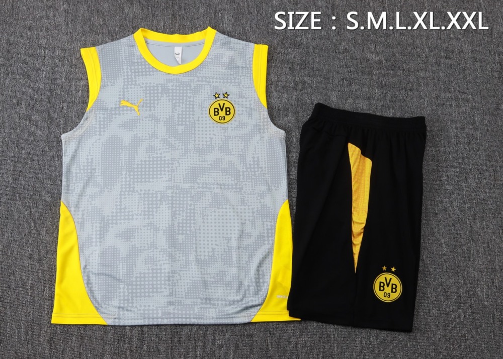 2026 Dortmund Light gray Training Set Shirt and Shorts