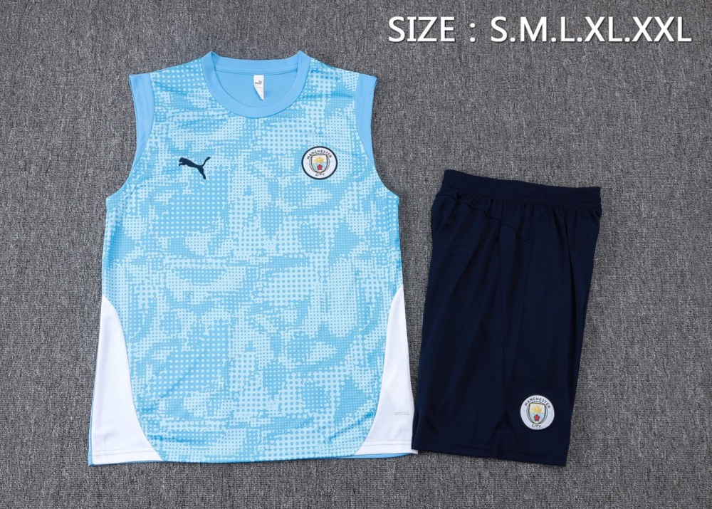 2026 Manchester City Light blue Training Set Shirt and Shorts