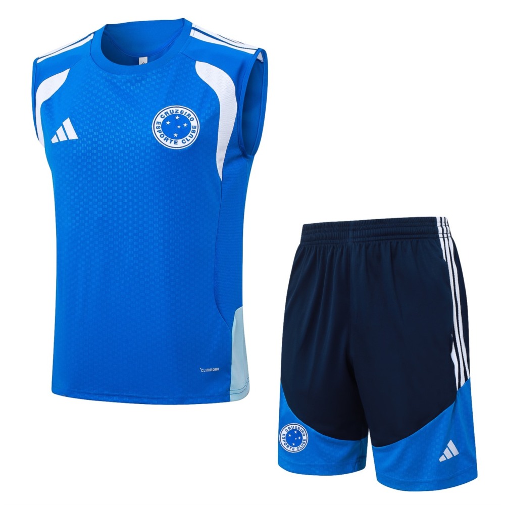 2026 Cruzeiro Colorful Blue Training Set Shirt and Shorts