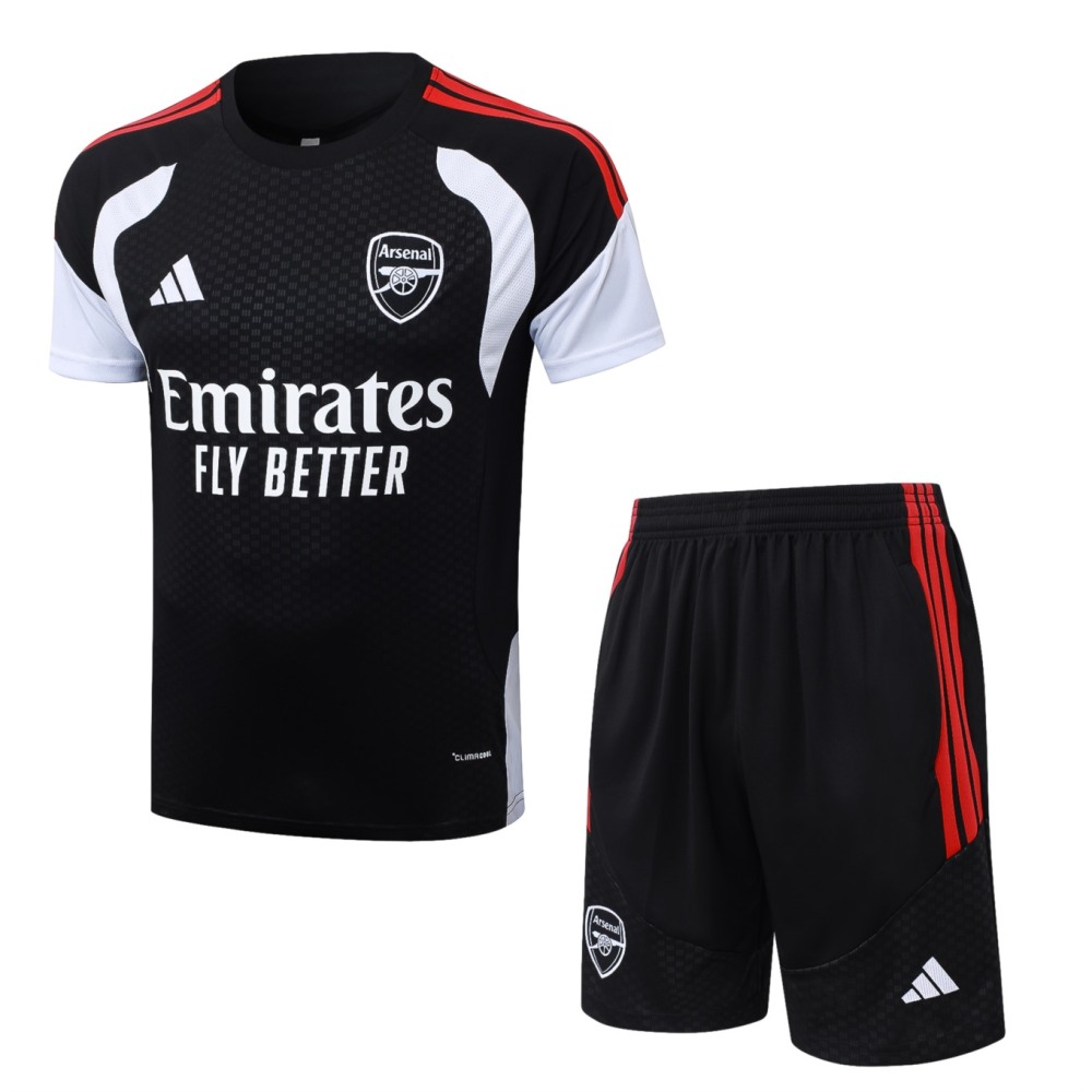2026 Arsenal Black Training Set Shirt and Shorts