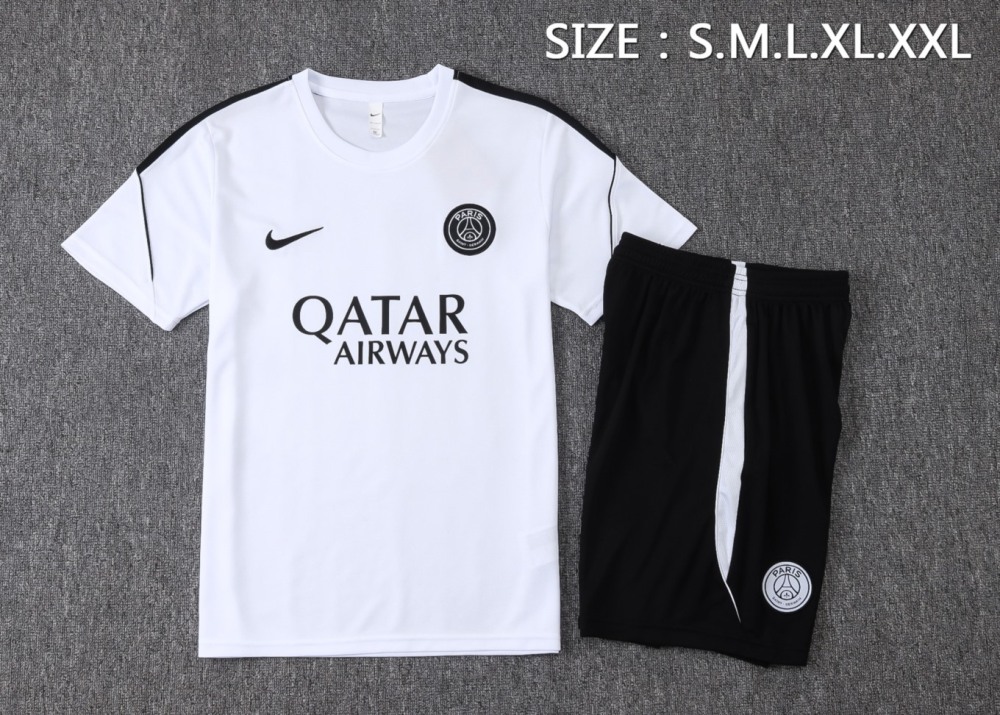 2026 PSG White Training Set Shirt and Shorts
